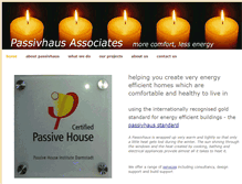 Tablet Screenshot of passivhausassociates.co.uk
